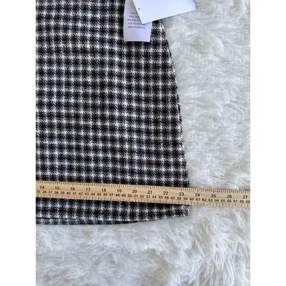 JustFab‎ Size-XL Wool Blend Plaid Belted A-Line Women Skirt - Picture 8 of 8